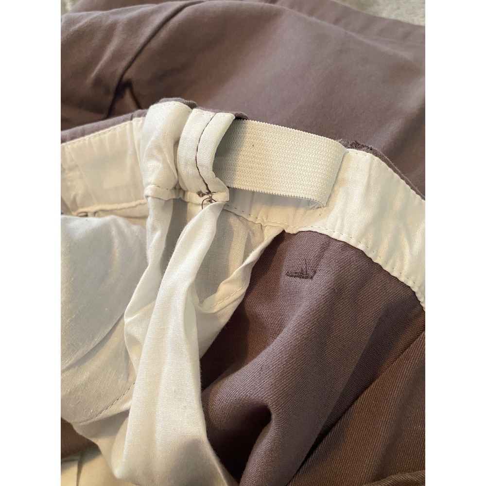 Croft & Barrow Shorts Lot/2 Sz 34 Taupe Navy Chino Pleated Cotton Poly Preppy - Picture 9 of 11